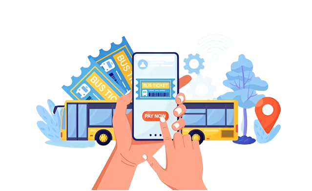Bus Booking Illustration