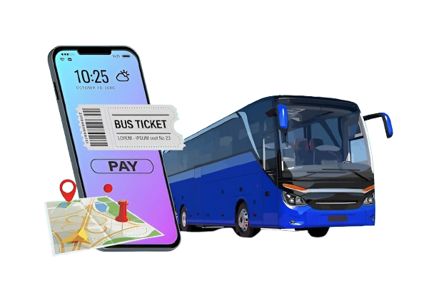 Benefits of Booking Bus Tickets Online Illustration
